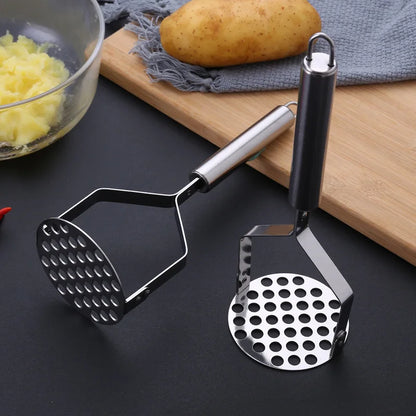 Stainless Steel Potato Masher Kitchen Pumpkin Garlic Vegetable Fruit Easy Mud Press Grinder Food Crusher Kitchenware - Eloy Royal