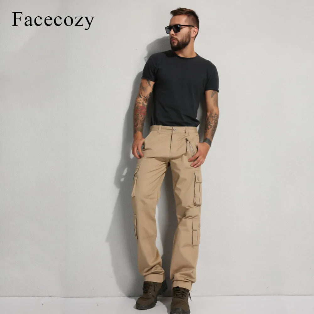 Facecozy Men Tactical Military Cargo Pants Winter Male Outdoor Multi-pockets Windproof Camping Trekking Fishing Hiking Trousers - Eloy Royal