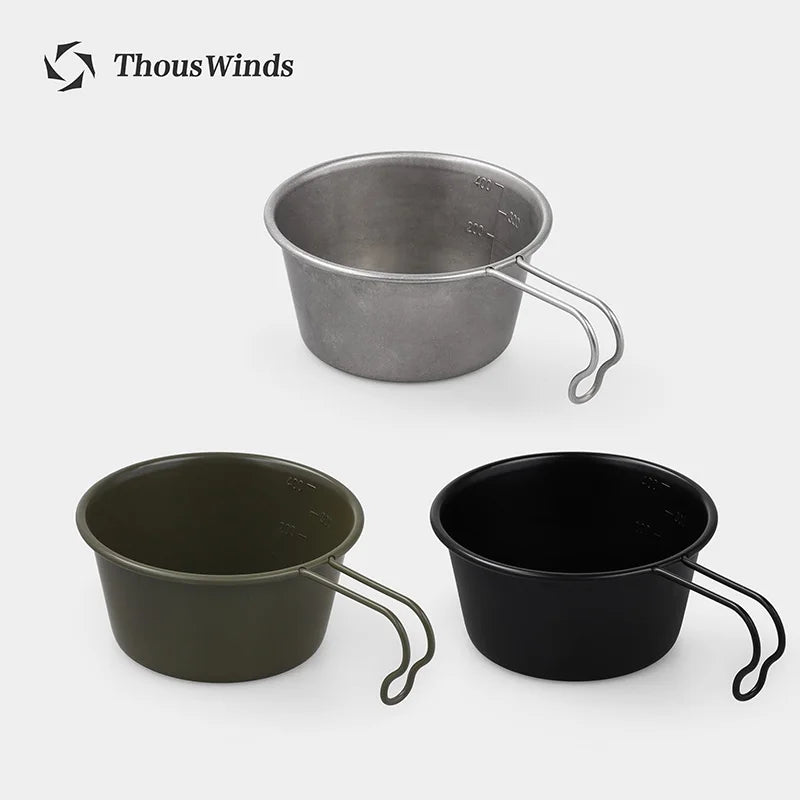 Thous Winds Sierra Cup With Handle Tableware Outdoor Camping Cookware 40/280/450ml Cooking Plates Bowl Travel Camping Supplies - Eloy Royal