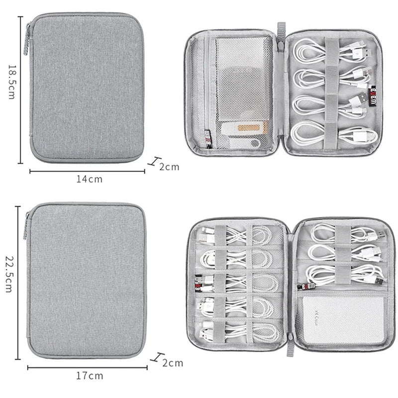 Cable Storage Bag Travel Mobile Hard Drive U Disk Organizer Package Earphone Charger Protable Storage Box Wire Case Pouch - Eloy Royal