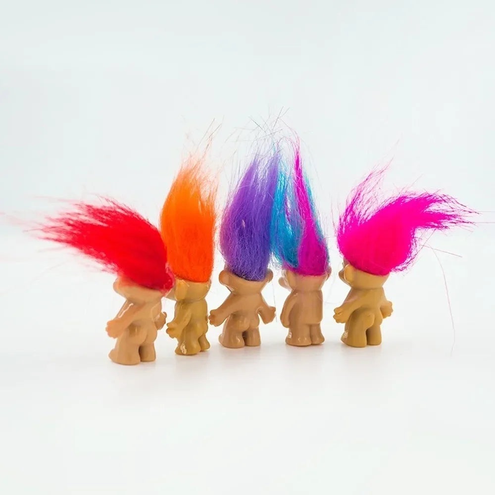 5Pcs/lot Funny Trolls Dolls Anime Action Figure Colorful Hair Family Members Models Kids Toys for Children Gift Nostalgic Adult - Eloy Royal