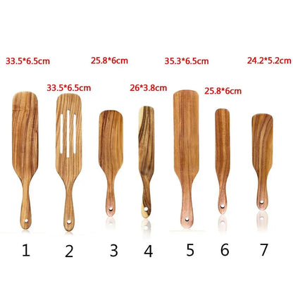 Wide Use Non-Stick Scoop Household Spoon Natural Wood Spatula Kitchenware Rice Spoon Tableware - Eloy Royal