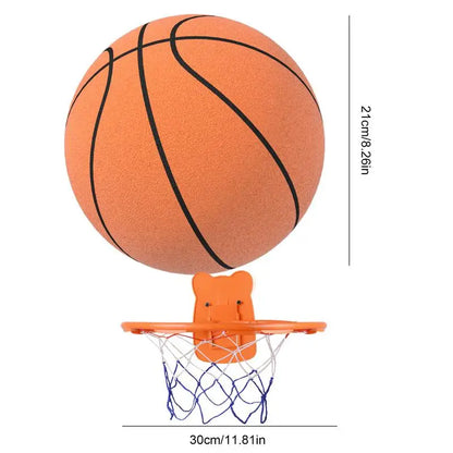 Silent High Density Foam Sports Ball Indoor Mute Basketball Soft Elastic Ball Children Sports Toy Games - Eloy Royal