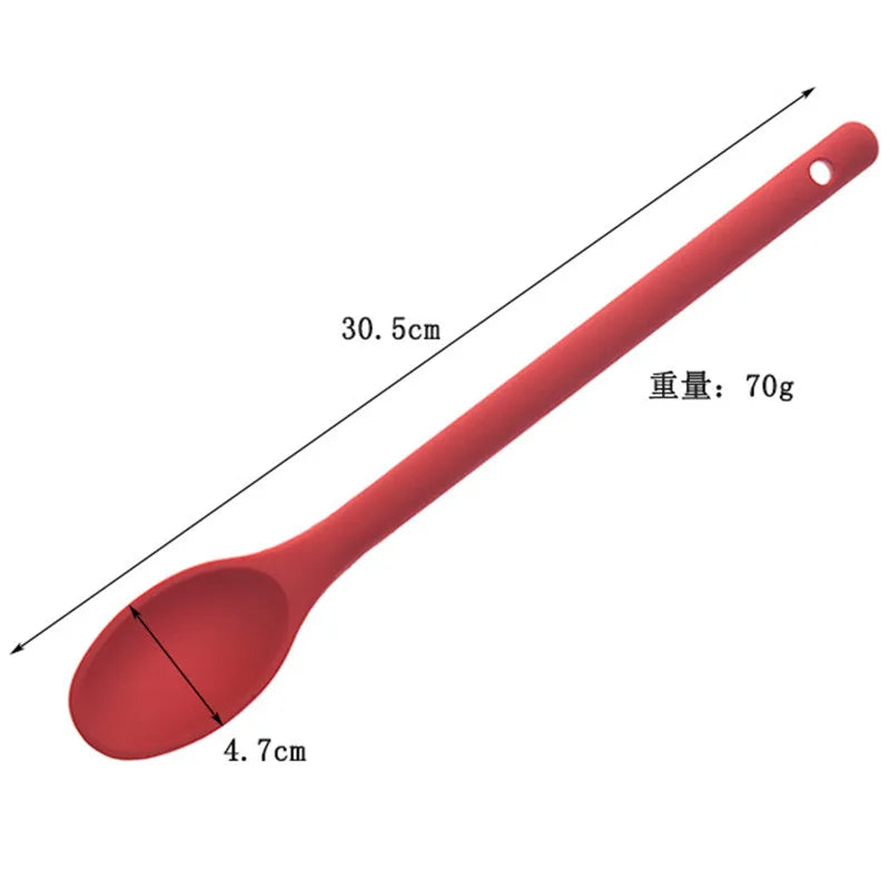 Kitchen Silicone Spoon Large Long Handle Cooking Baking Heatproof  Spoon  Food Grade Silicone Cooking Utensils Kitchenware - Eloy Royal