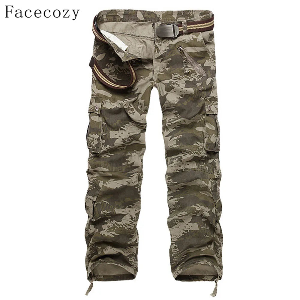 Facecozy Men Tactical Military Cargo Pants Winter Male Outdoor Multi-pockets Windproof Camping Trekking Fishing Hiking Trousers - Eloy Royal