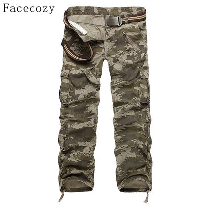 Facecozy Men Tactical Military Cargo Pants Winter Male Outdoor Multi-pockets Windproof Camping Trekking Fishing Hiking Trousers - Eloy Royal