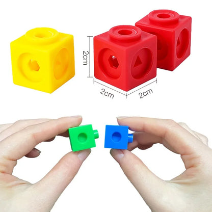 100pcs Mathematics Linking Cubes Interlocking Multilink Counting Stacking Blocks Kids Learning Educational Children Toys Gifts - Eloy Royal