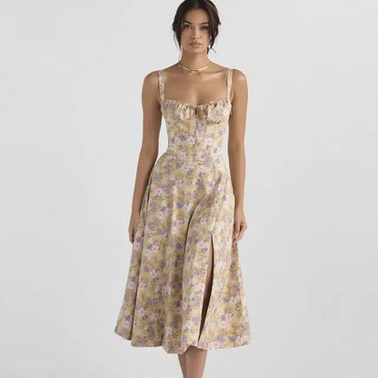 Summer Floral  A-line Dress - Eloy Royal