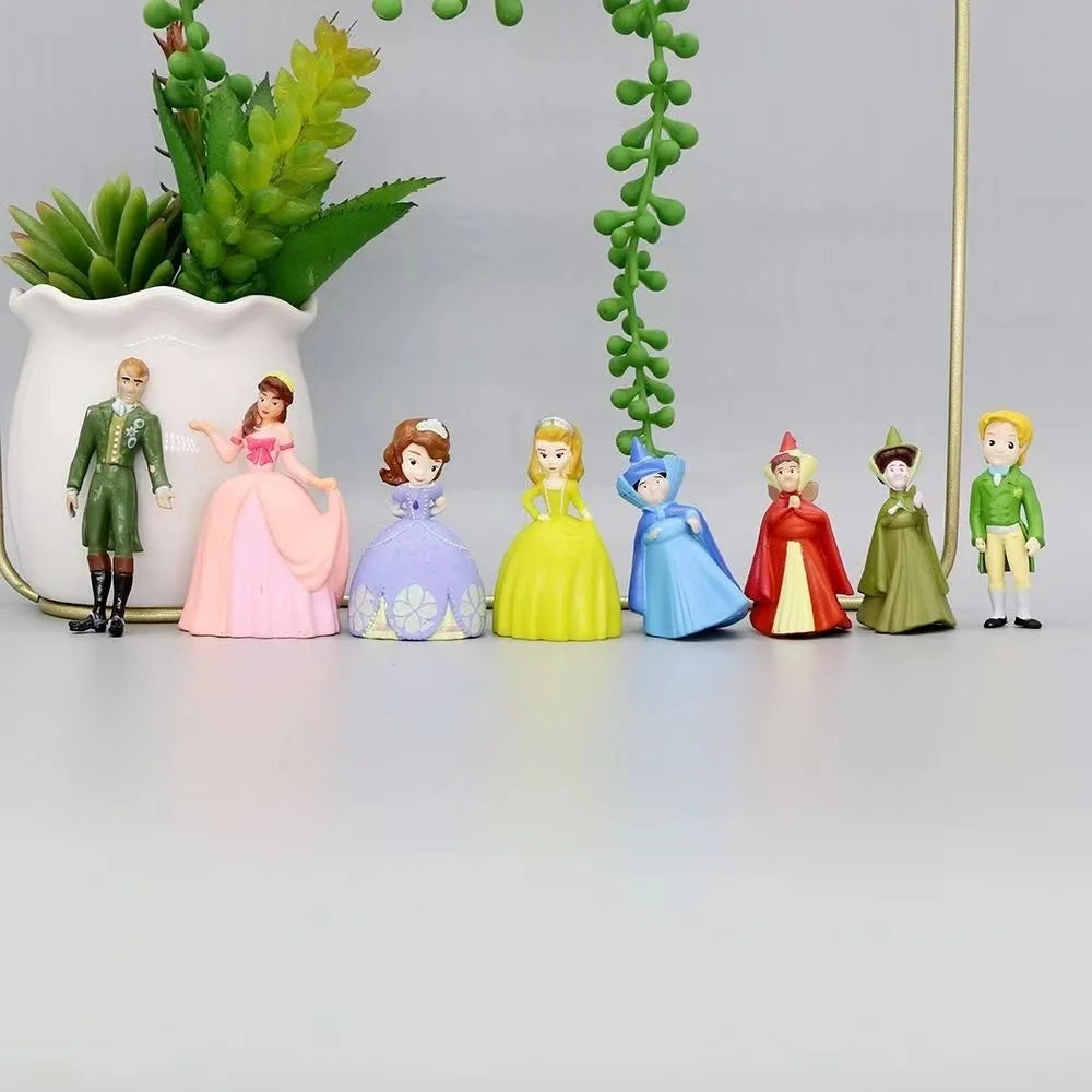 3-4cm 12pcs/Lot Sofia the First Figures Princess Sophia Amber Cilo Prince James Queen Miranda Bird Clover Rabbit Animal Toys - Eloy Royal