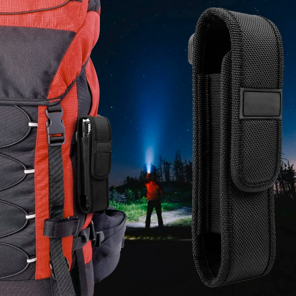 Tactical Molle Flashlight Pouch Holster Portable Outdoor LED Torch Carry Case Flashlight Holder Bag for Hunting Camping Hiking - Eloy Royal