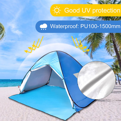 Automatic Camping Tent Ship From RU Beach Tent 2 Persons Tent Instant Pop Up Open Anti UV Awning Tents Outdoor Sunshelter - Eloy Royal