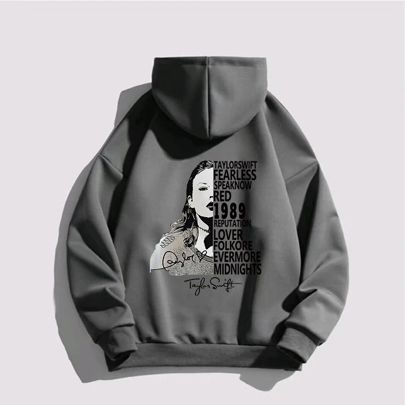 Autumn Winter Hoodies For Men Women Sweater Taylor【Mindnights】Album Print Sweatshirt Unisex Pullovers Hooded Hip Hop Streetwear - Eloy Royal