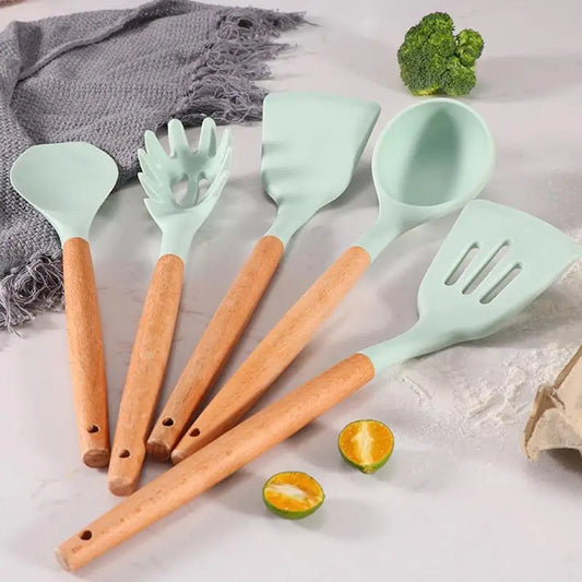 1Pcs Silicone Kitchenware Cooking Utensils Set Heat Resistant Kitchen Non-Stick Cooking Utensils Baking Tools With Storage Box T - Eloy Royal