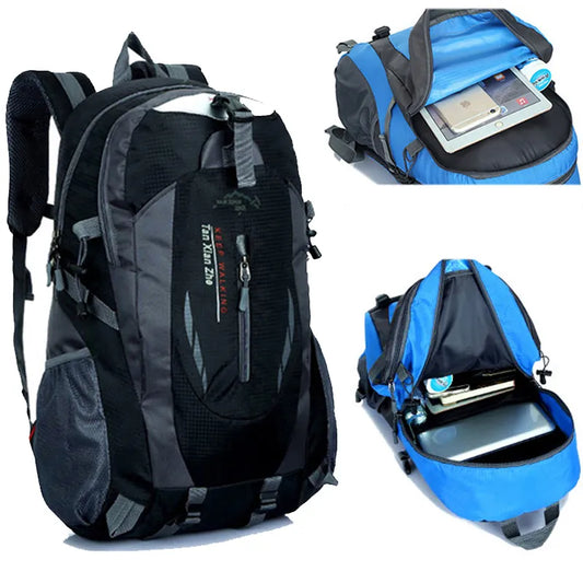 Men's Hiking Outdoor Nylon Backpack Travel Climbing Rucksack Sports Bag Camping Backpack School Bag Pack For Male Female Women - Eloy Royal