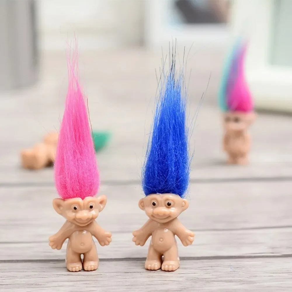 5Pcs/lot Funny Trolls Dolls Anime Action Figure Colorful Hair Family Members Models Kids Toys for Children Gift Nostalgic Adult - Eloy Royal