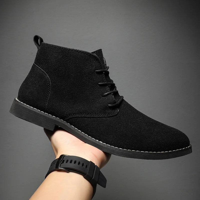 YISHEN Ankle Boots For Men Winter Boot Lace Up British Style Classic Suede Boots Casual Shoes Work Footwear Botas Zapatos Hombre - Eloy Royal