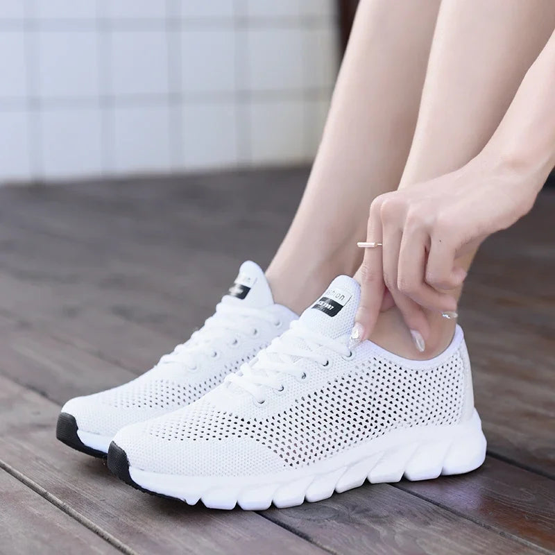 New Mesh Women Sneakers Breathable Flat Shoes Women Lightweight Sports Shoes Non-slip Running Footwear Zapatillas Mujer Casual - Eloy Royal