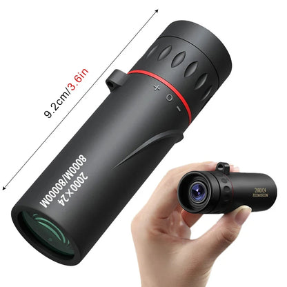 2000x24 HD Monocular Telescope Outdoor Mini Portable Zoom Telescope Phone Telescope Clip Tripod Camping Birdwatching Telescopes - Eloy Royal