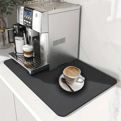 1pc Coffee Mat Coffee Bar Accessories Absorbent Dish Drying Mat For Kitchen Counter Microfiber Fit Under Coffee Machine Coffee