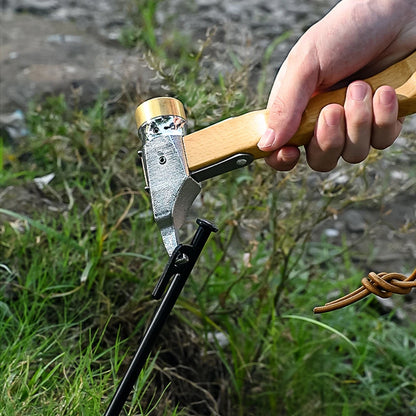 Camping Copper Hammer Portable Tent Nail Extractor Multifunctional Tool with Removable Lanyard Hiking Survival Equipment - Eloy Royal