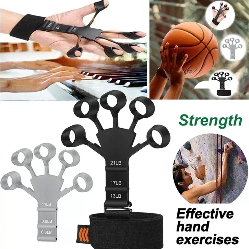 Silicone Grip Training and Exercise Finger Exercise Stretcher Hand Strengthener Arthritis Grip Trainer Hand Brush Expander Grips - Eloy Royal