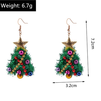 New Fashion Mix Styles Merry Christmas Drop Earrings for Women Christmas Tree Deer Santa Dangle Earrings New Year Jewelry Gifts