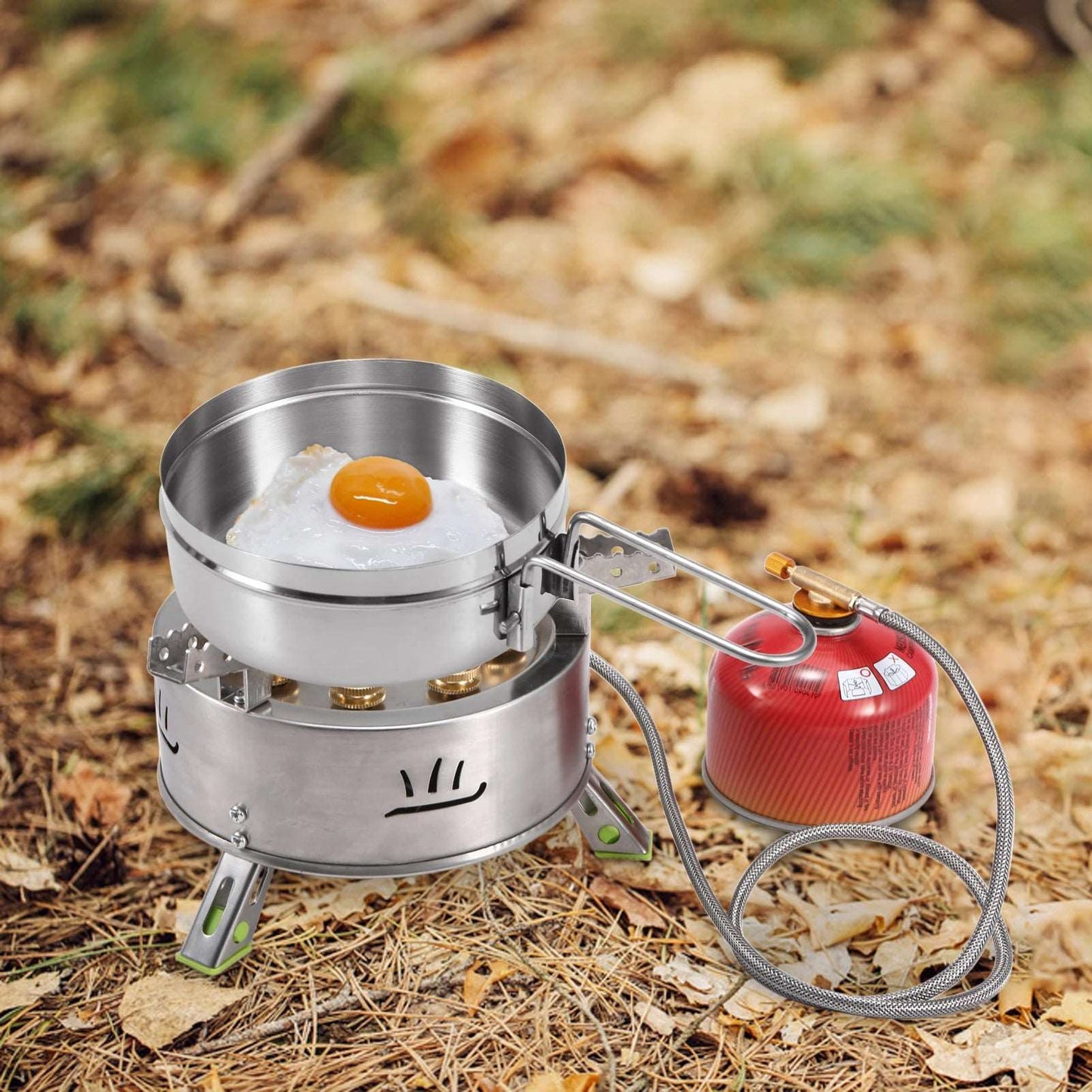 12800W 9-Head Outdoor Stove Self-Driving Tour Stainless Steel Folding 9 Hole Fire Brimstone Stove Gas Burner Camping Burner 9성버너