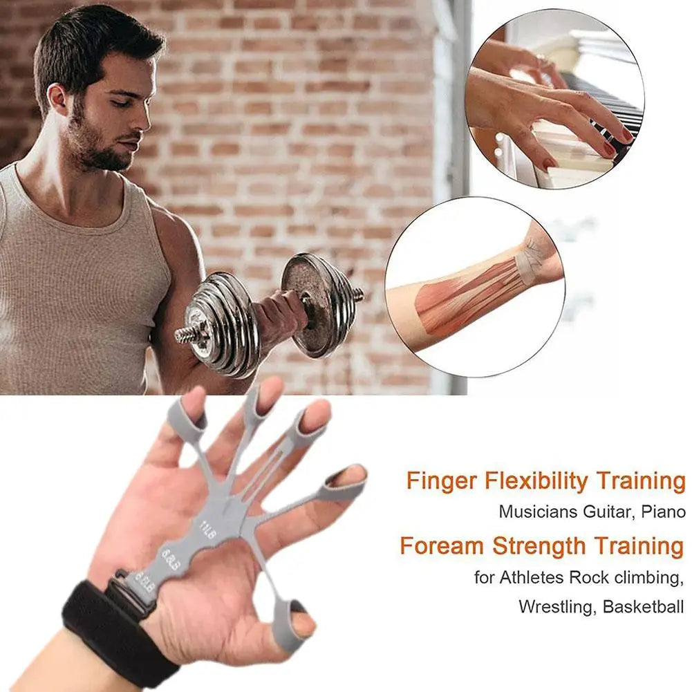 5 Fingers Silicone Finger Expander Finger Clip Training Stretcher Strength Recovery Physical Tool Grip Trainer - Eloy Royal