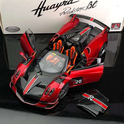 1:18 Pagani Huayra BC Alloy Sports Model Diecast Metal Racing Car Vehicles Model Collection Sound Light Simulation Kids Toy Gift