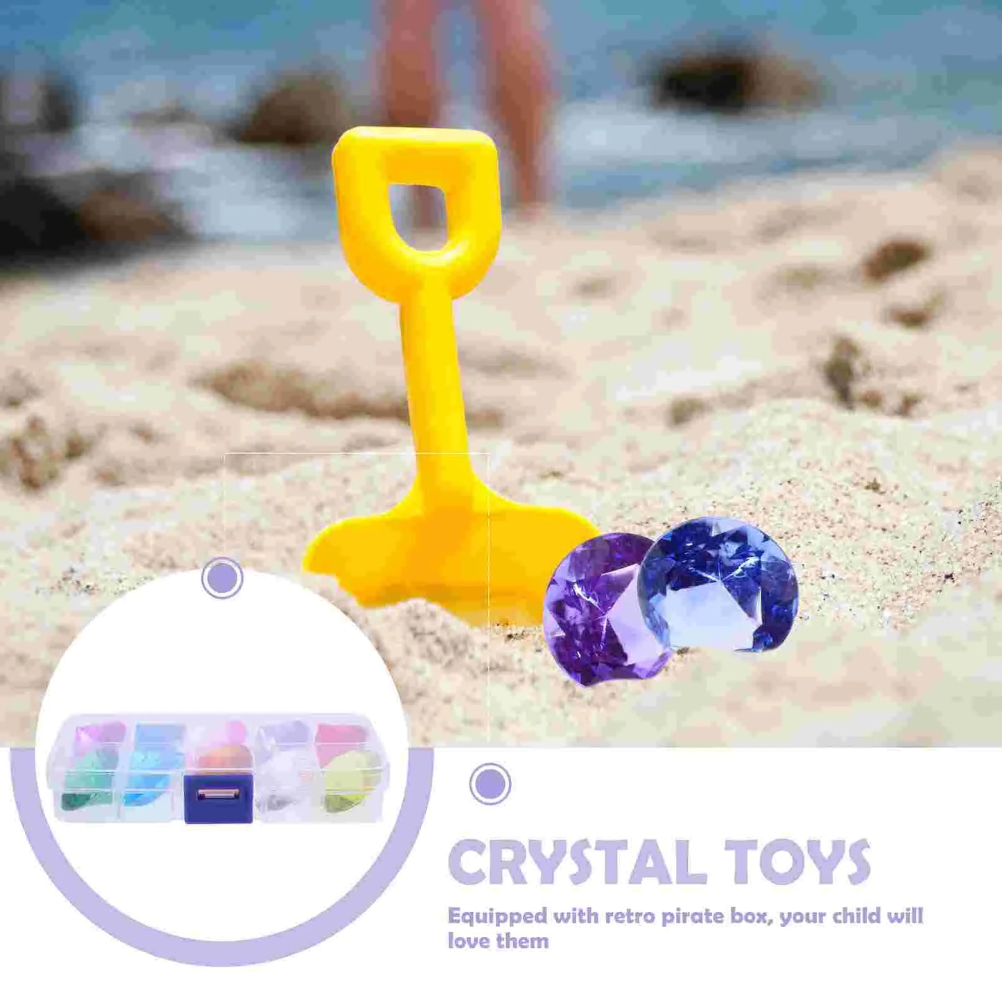 Toy Treasure Toys Pirate Acrylic Jewels Pool Diamond Gemstones Diving Kids Diamonds Set Diy Party Dig Dive Children Crystals - Eloy Royal