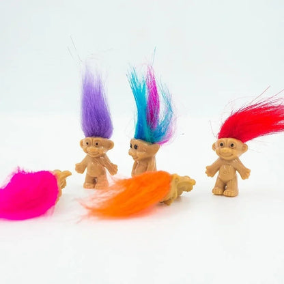 5Pcs/lot Funny Trolls Dolls Anime Action Figure Colorful Hair Family Members Models Kids Toys for Children Gift Nostalgic Adult - Eloy Royal