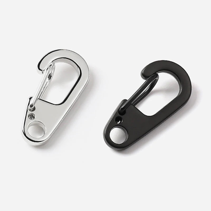 10pcs D Carabiner D-Ring Key Chain Spring Clips Mini Aluminium Alloy Hang Buckle Survival EDC Gear Outdoor Camping Keyring Tool - Eloy Royal