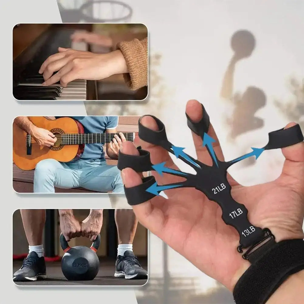 5 Fingers Silicone Finger Expander Finger Clip Training Stretcher Strength Recovery Physical Tool Grip Trainer - Eloy Royal