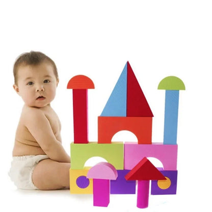 50 Pcs EVA Foam Blocks Safe Building Blocks Chunks Baby Colorful Construction Toy Game Kids Educational Toys for Children Gifts - Eloy Royal