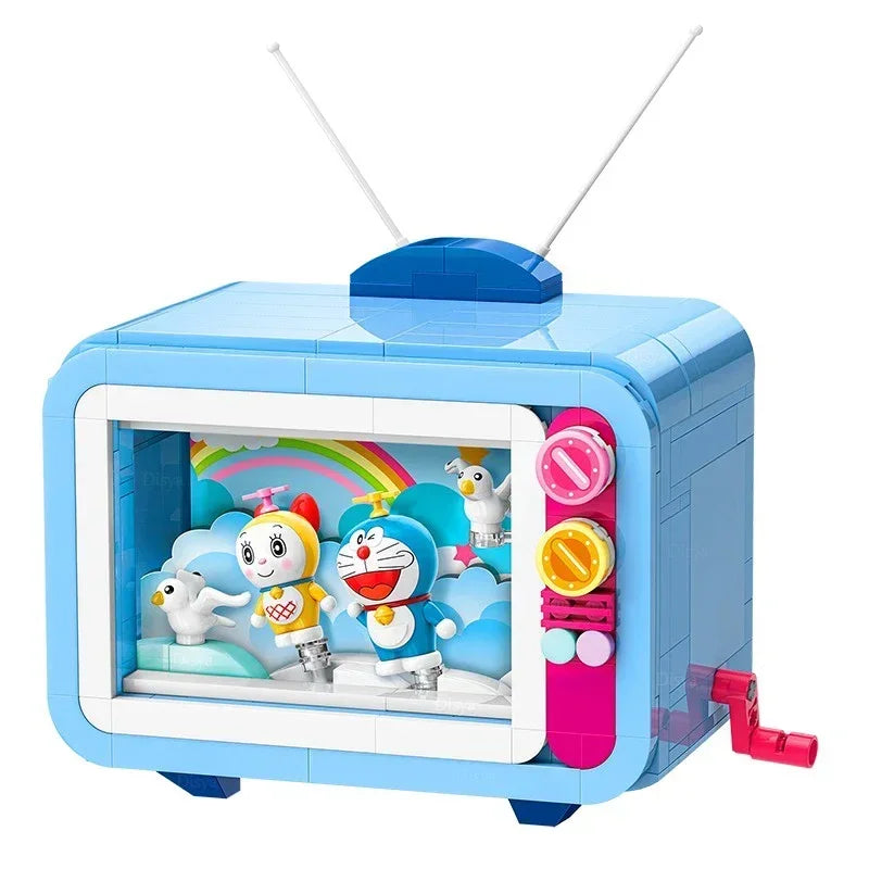 Keeppley Anime Character Building Blocks Doraemon TV's Room Time Machine Building Blocks Puzzle Set Toys for Children's Gifts - Eloy Royal