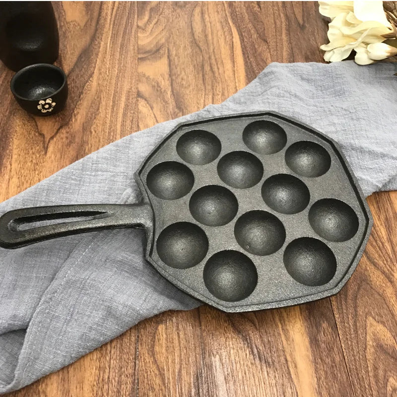 NUBECOM 12 Cavities Takoyaki Pan Takoyaki Maker Octopus Small Balls Baking Pan Home Cooking Tools Kitchenware Supplies - Eloy Royal