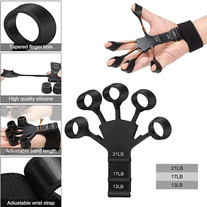 Silicone Finger Expander Finger Gripper Exerciser Finger Training Stretcher Exercise Hand Strengthene Recovery Physical Tool - Eloy Royal