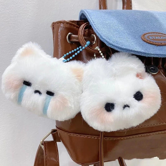 Cartoon Plush Rabbit Doll Toy Keychain Sweet Cute Bag Pendant Charms Car Keyring Accessories For Women Couples Kawaii Gift