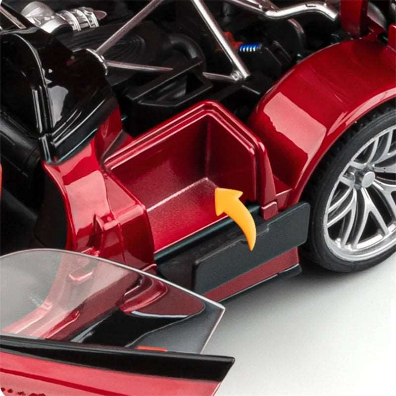 1:18 Pagani Huayra BC Alloy Sports Model Diecast Metal Racing Car Vehicles Model Collection Sound Light Simulation Kids Toy Gift