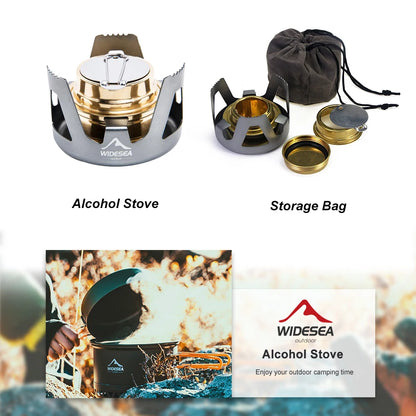 High Quality Outdoor Picnic Stove New Mini Ultra-light Spirit Combustor Alcohol Stove Camping Furnace Camping Portable Folding - Eloy Royal