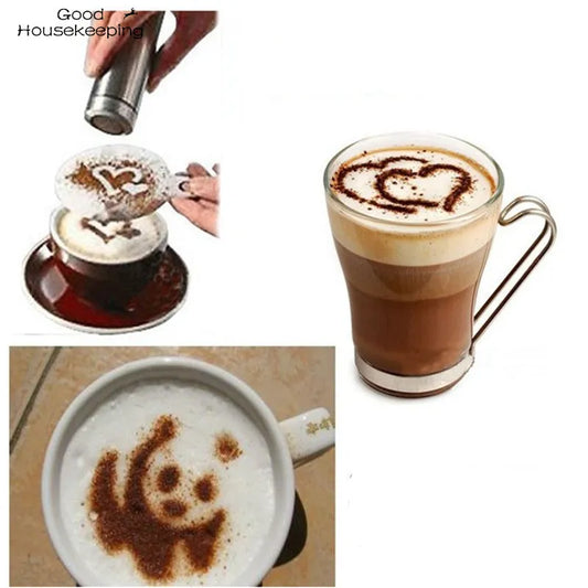 Creative Kitchen Accessories 16pc Fancy Coffee Printing Template Kitchen Tools Kitchenware Coffee Spray Template Kitchen Gadgets - Eloy Royal