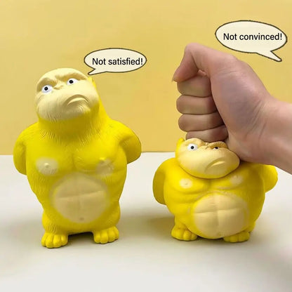 Creative Yellow Squeezing Toys Cartoon Orangutan PVC Gorilla Rebound Toys Decompress Stress Birthday Gift Stress Relief Toys