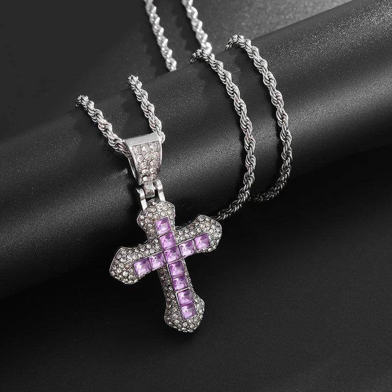 Exquisite Zircon Cross Necklace for Men and Women, Trendy Clothing and Jewelry Accessories - Eloy Royal