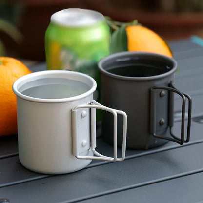 300ML Camping Mug Cup Tourist Tableware Picnic Utensils Outdoor Kitchen Equipment Travel Cooking Set Cookware Hiking