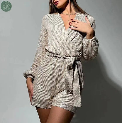 Sequined Long Sleeve Dress Women - Eloy Royal