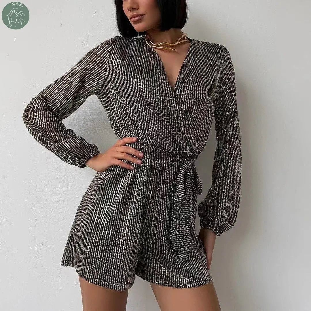 Sequined Long Sleeve Dress Women - Eloy Royal