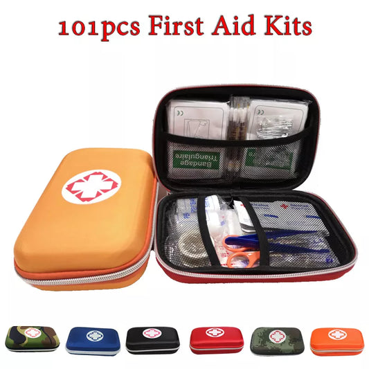 6/Color 101Pcs Person Portable Outdoor Waterproof EVA First Aid Kit For Family Or Camping Travel Emergency Medical Treatment - Eloy Royal