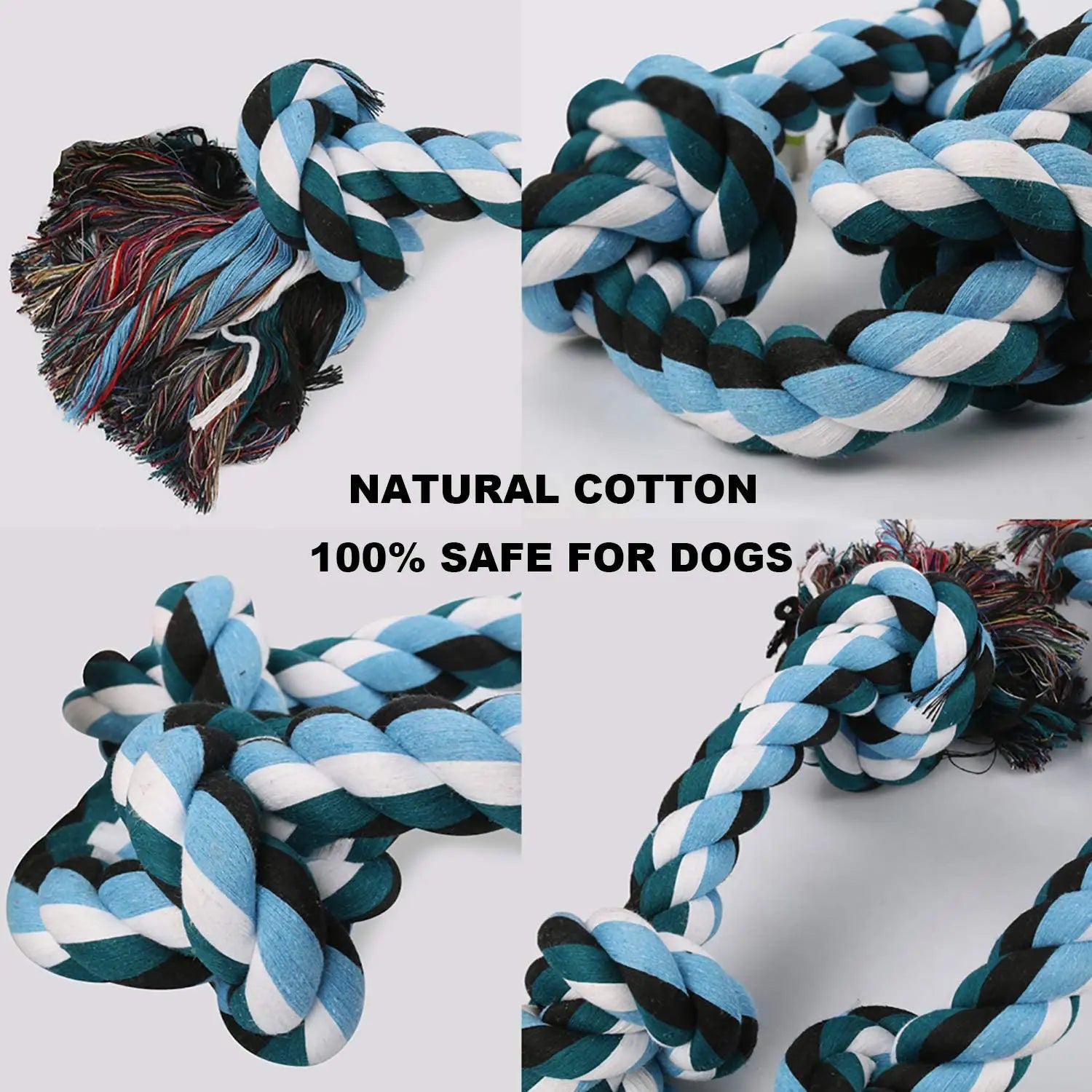 Dog Bite Rope Toys Pet Grind Tooth Toys Cotton Rope Material Harmless Dogs Tooth Cleaning Toys Pet Dog Rope Toys - Eloy Royal