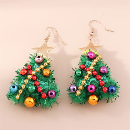 New Fashion Mix Styles Merry Christmas Drop Earrings for Women Christmas Tree Deer Santa Dangle Earrings New Year Jewelry Gifts