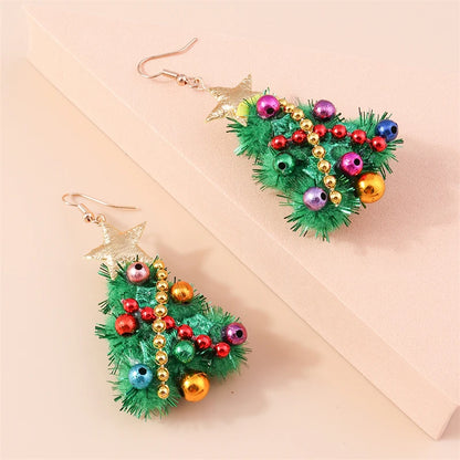 New Fashion Mix Styles Merry Christmas Drop Earrings for Women Christmas Tree Deer Santa Dangle Earrings New Year Jewelry Gifts